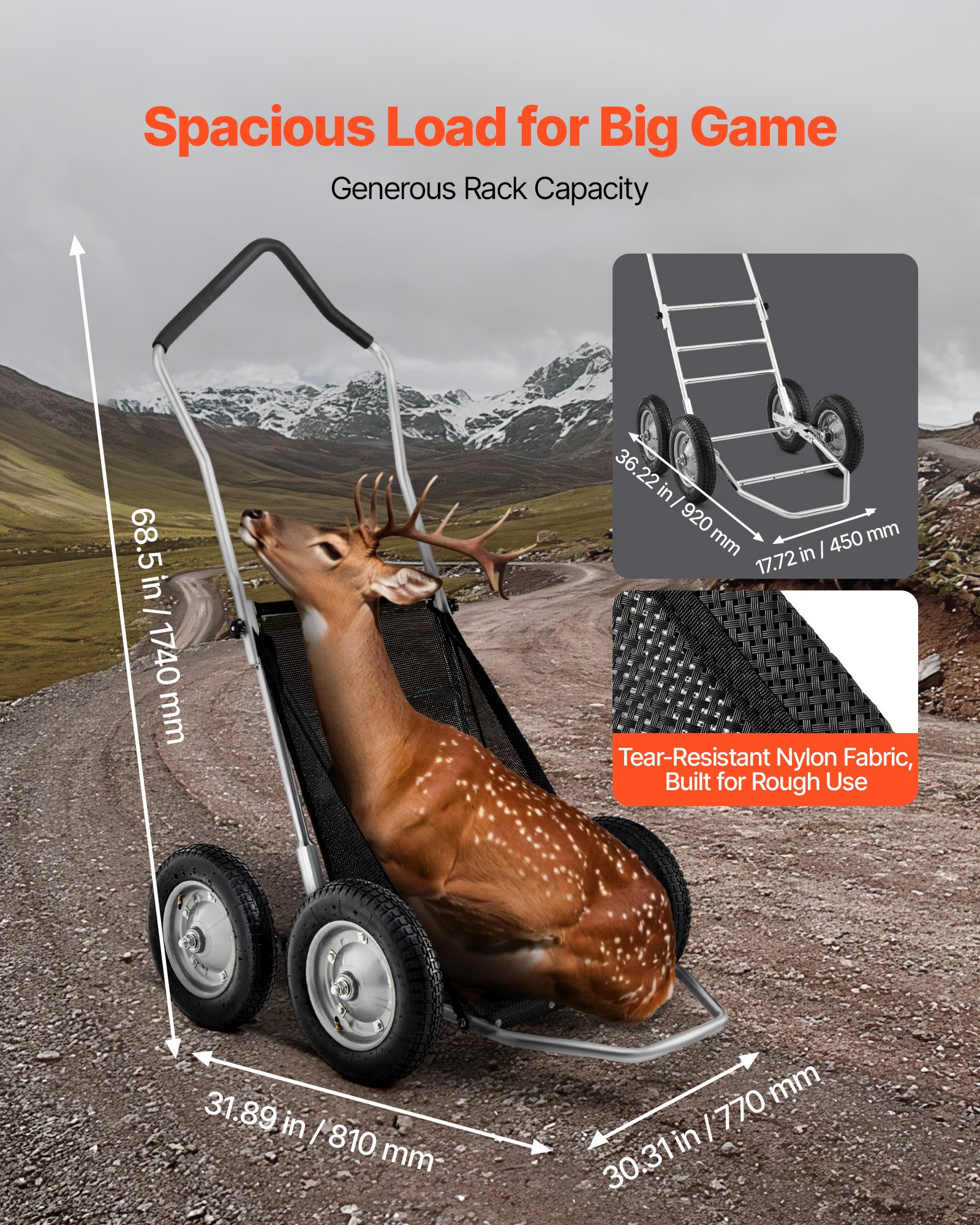 Fishing Gear - Game Carts For Hunting, 500LBS Deer