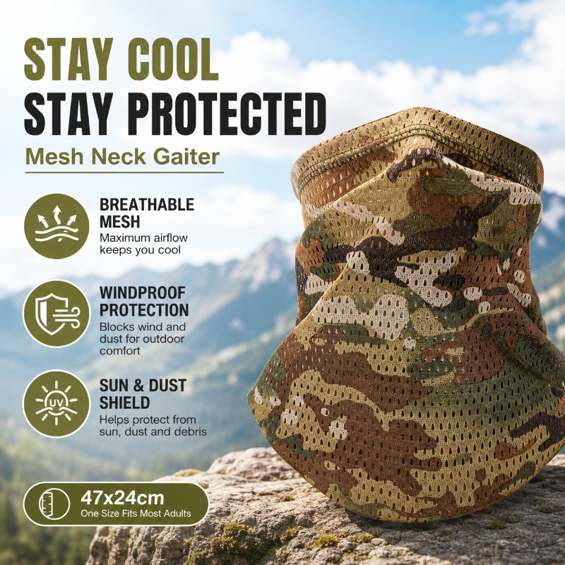 Fishing Gear - Mesh Full Face Cover Anti-UV Neck