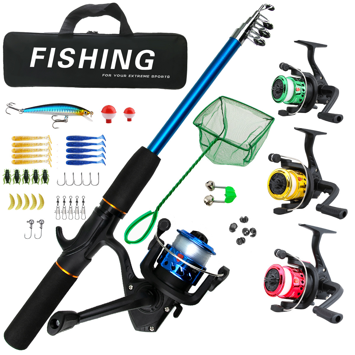 Fishing Equipment Online - Complete 1.5m Fishing Rod and Reel