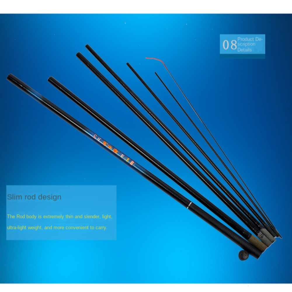 Fishing Equipment Online - 2.1m-7.2m Telescopic Fishing Rod Glass Fibre