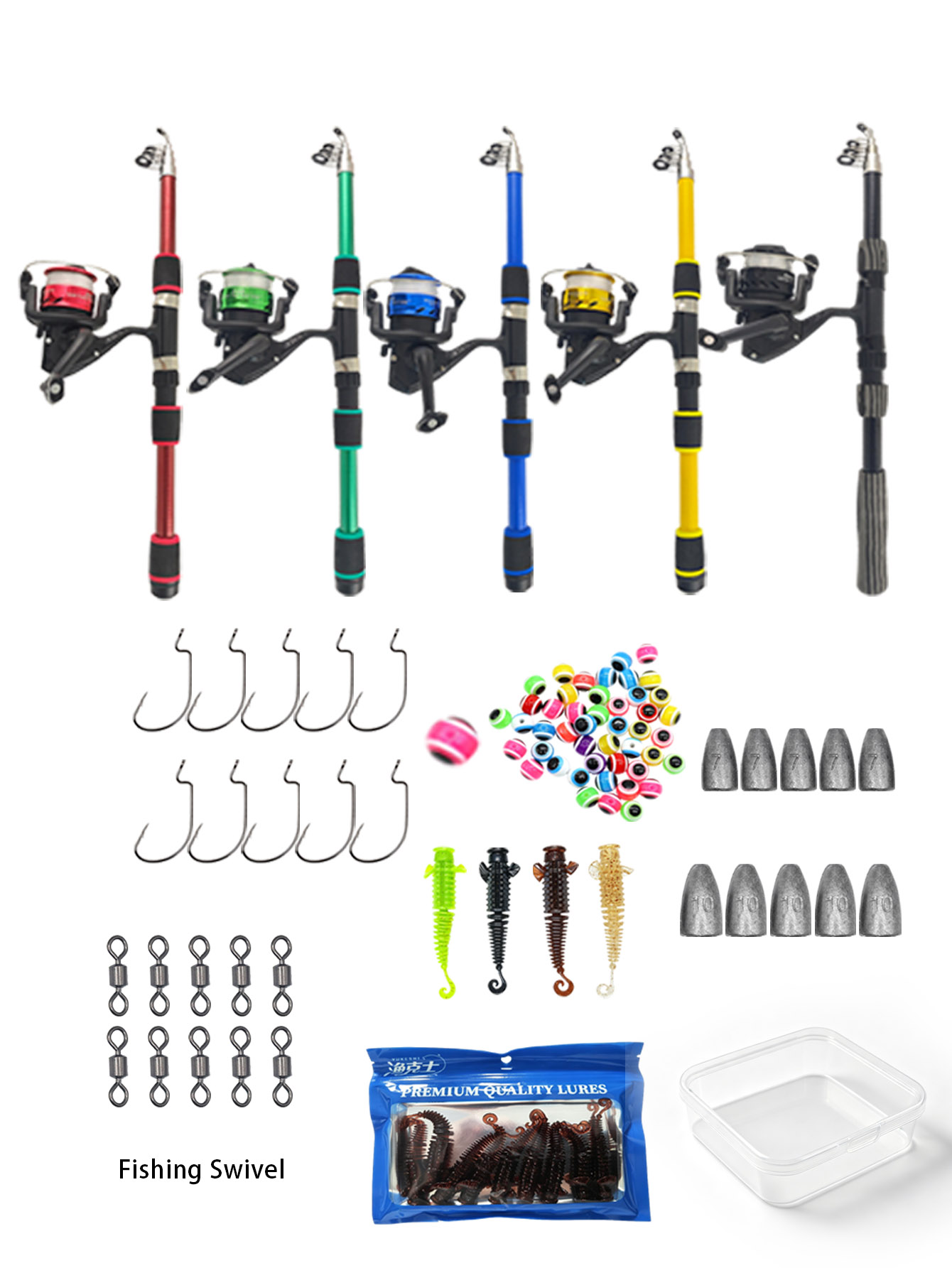 1.8m Telescopic Fishing Rod Co - огляд і ціна Fishing Equipment Online