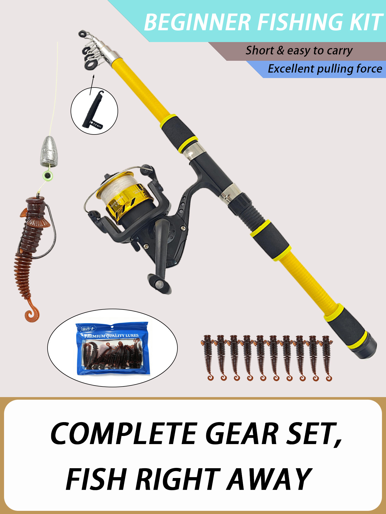 1.8m Telescopic Fishing Rod Co - огляд і ціна Fishing Equipment Online