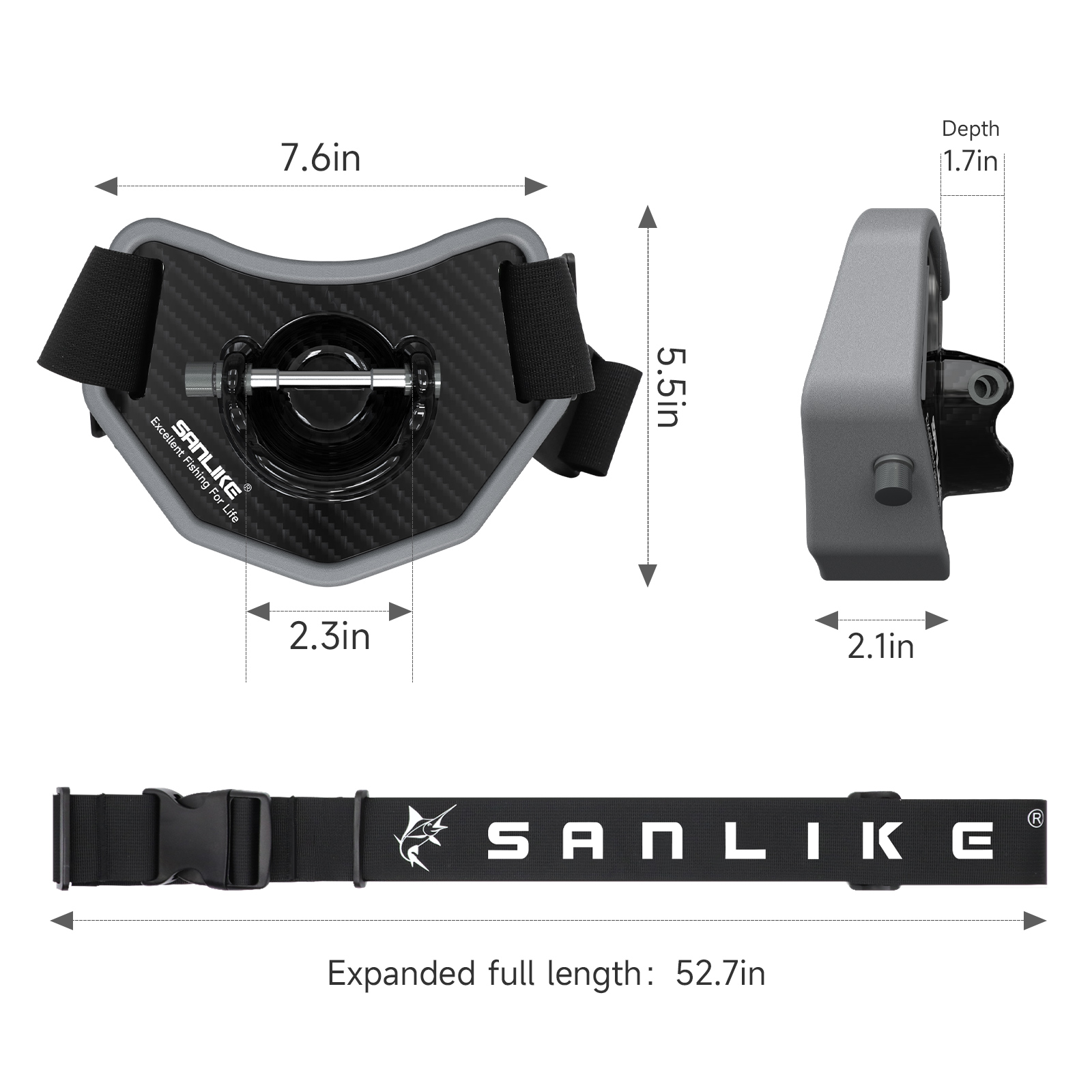 SANLIKE Fishing Fighting Belt  - огляд і ціна Carbon Fishing Rod
