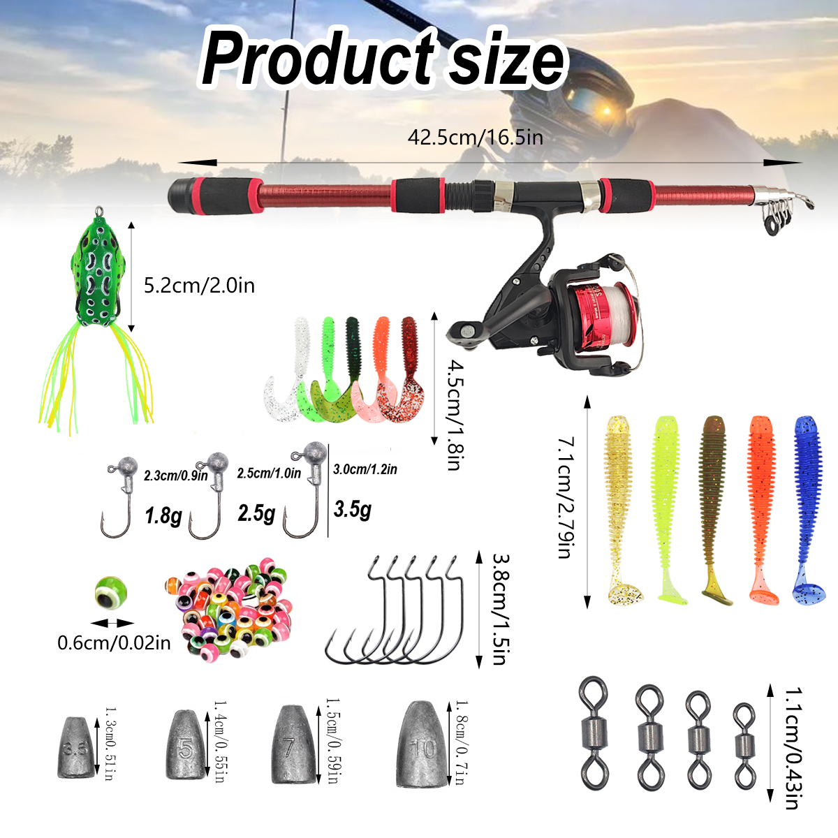 Fishing Pole Set Full Kits Wit - огляд і ціна Fishing Equipment Online