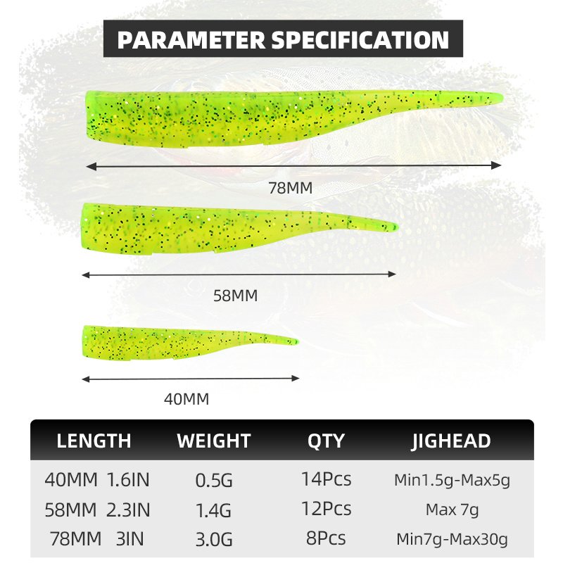 BLUX New Dart Worm Soft Bait 5 - огляд і ціна Jig Head Lure