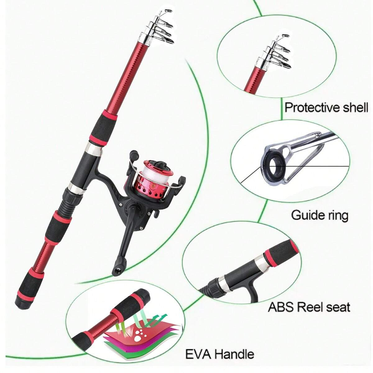 72pcs Beginner Fishing Rod Ree - огляд і ціна Fishing Equipment Online