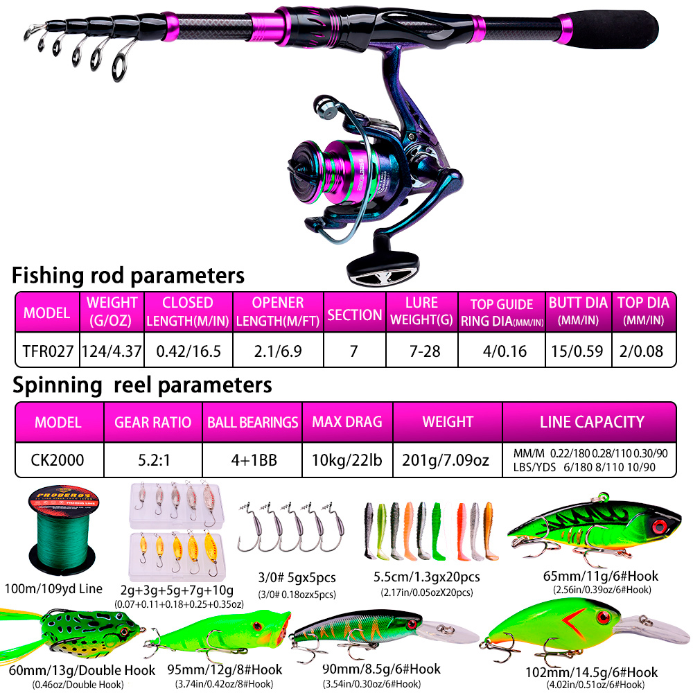 PROBEROS 2.1m Baitcasting/Spin - огляд і ціна Fishing Equipment Online