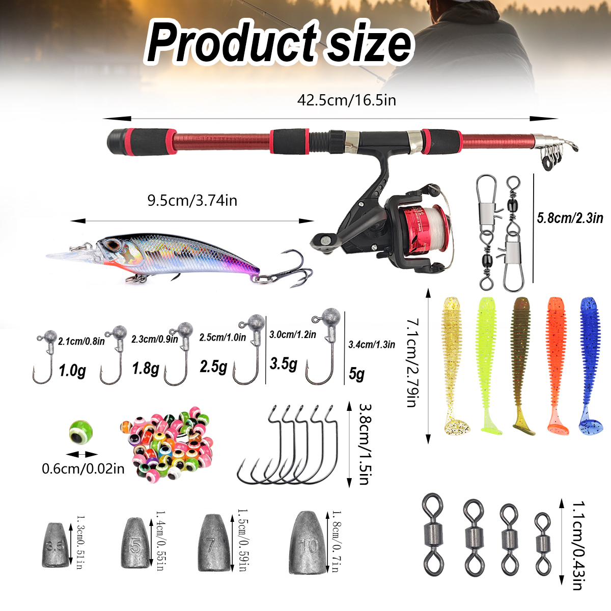 51pcs Beginner Fishing Rod Ree - огляд і ціна Fishing Equipment Online