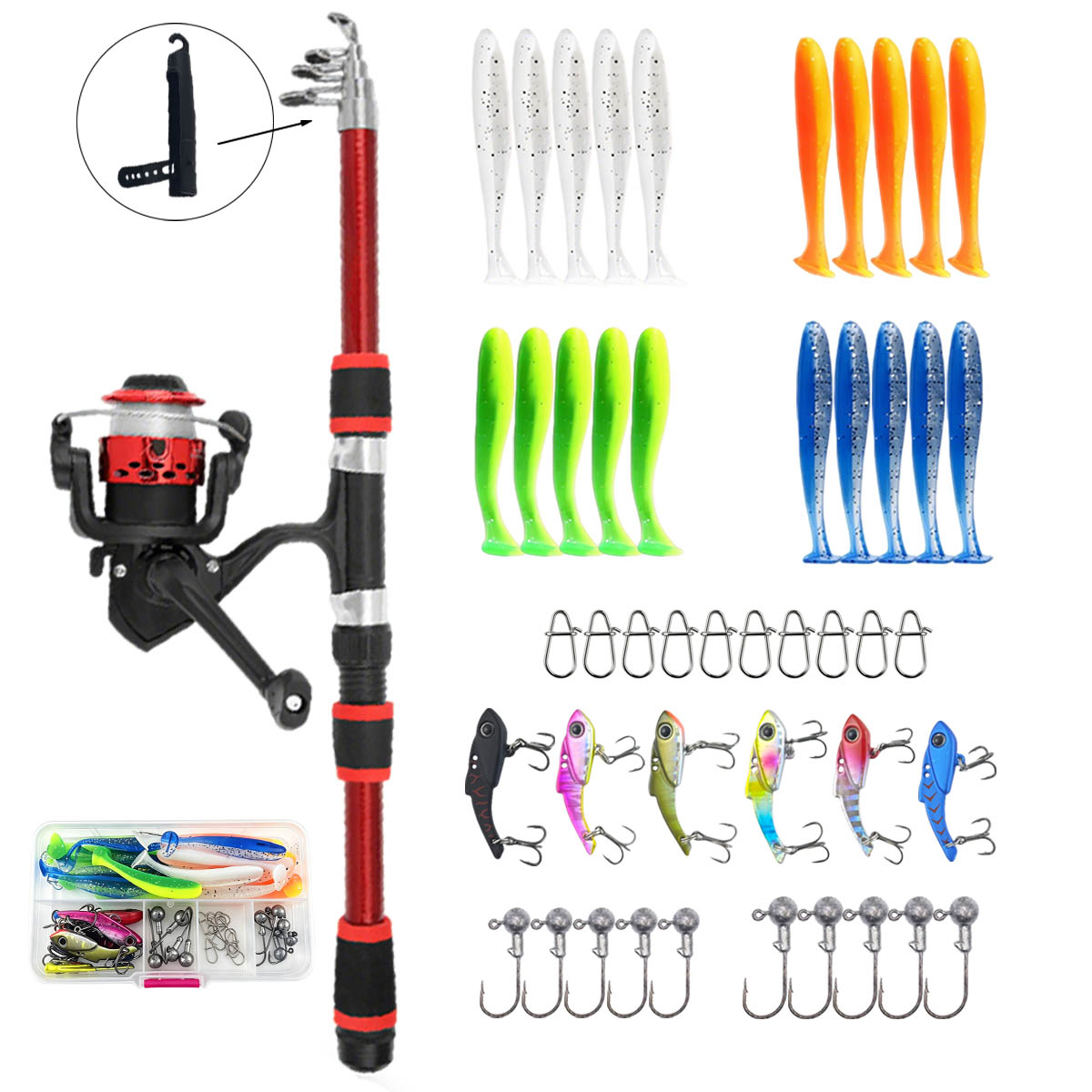 1.8m Telescopic Fishing Rod Co - огляд і ціна Fishing Equipment Online