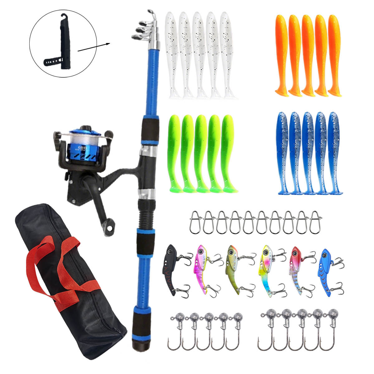 1.8m Telescopic Fishing Rod Co - огляд і ціна Fishing Equipment Online