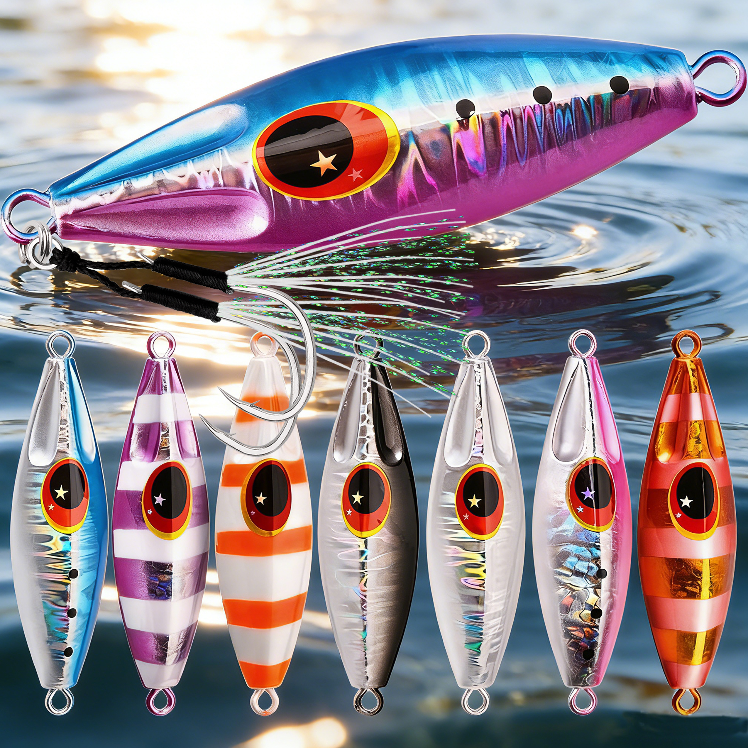 8pcs/lot Metal Jig Fishing Lur - огляд і ціна Jig Head Lure